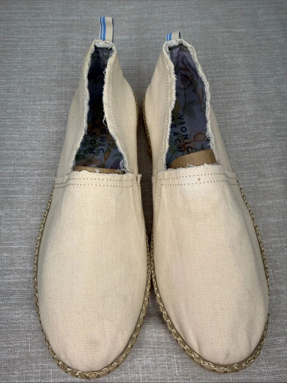 Vionic Beach Laguna Cream Canvas Shoes Size 11M